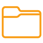 yellow icon of money folder