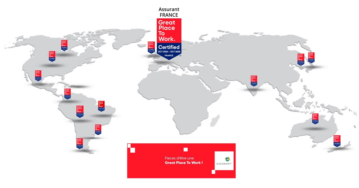 Map of Assurant Great Place to work locationsa